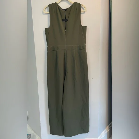 Gibson Latimer, 10, Women’s dark olive green back zip wide leg jumpsuit EUC - Picture 7 of 7